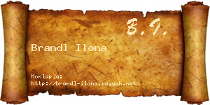 Brandl Ilona névjegykártya